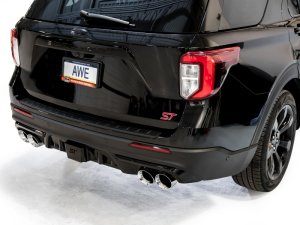 Ford Explorer ST Performance Exhaust - AWE Tuning - Touring Edition, Cat-Back, Quad Tips, 180 Technology - Chrome Silver - `20-`27 Ford Explorer ST Performance Exhaust - AWE Tuning - Touring Edition, Cat-Back, Quad Tips, 180 Technology - Chrome Silver - `20-`27